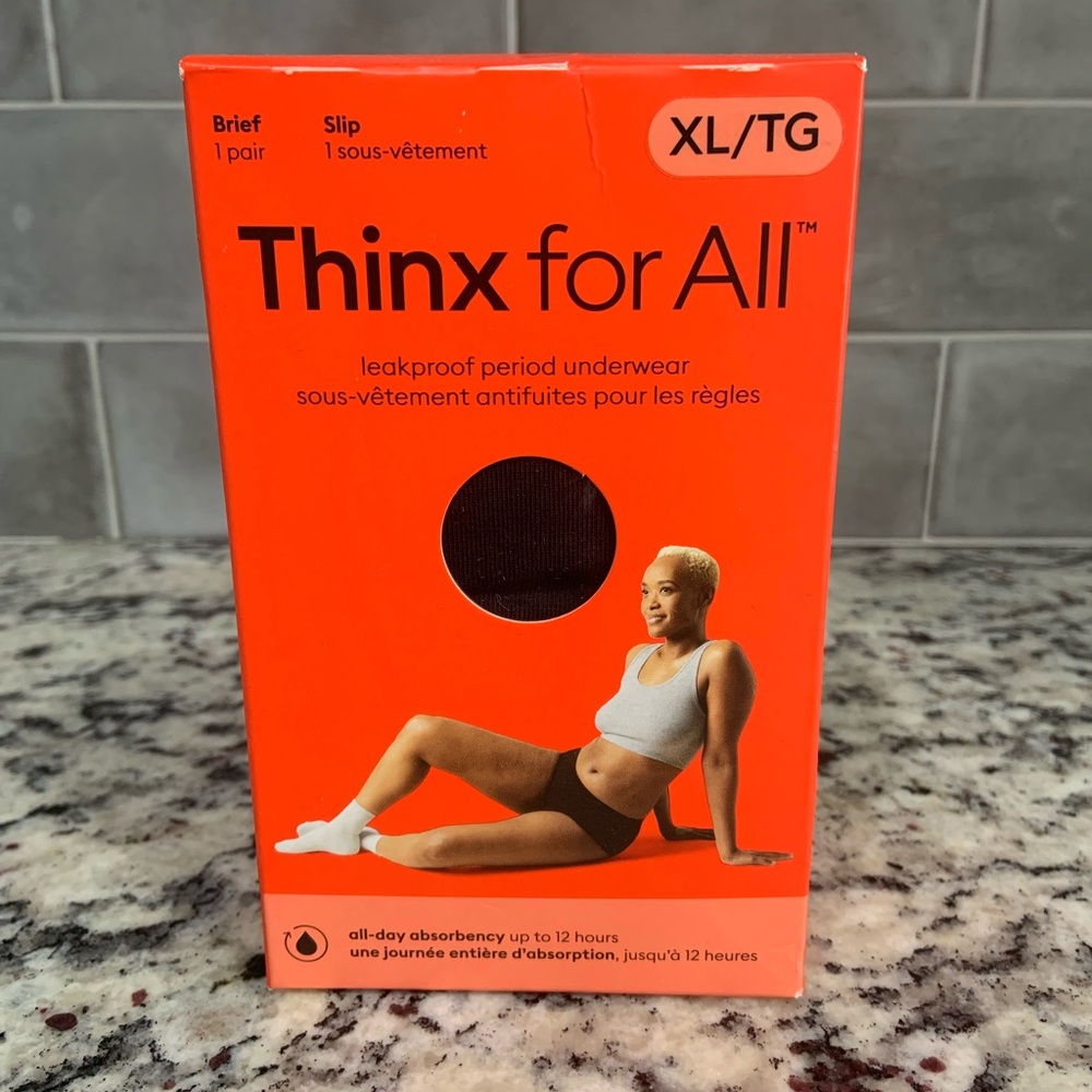 Thinx for All- Leakproof Period Underwear- Black- Size XL- BNWT